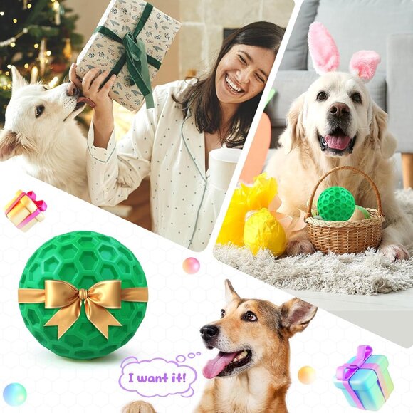 Tough Dog Chew Toys for Aggressive Chewers, Indestructible Dog Balls for Aggress - Picture 8 of 8
